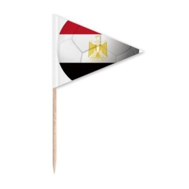 Imagem de Bandeira nacional do Egito futebol futebol palito triângulo cupcake toppers bandeira
