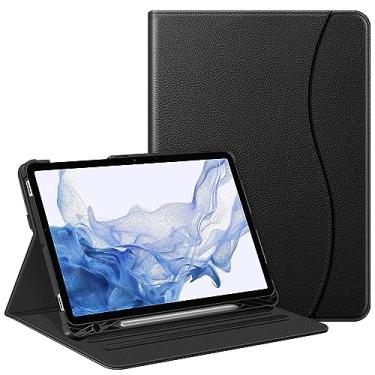 Imagem de Fintie Capa para Samsung Galaxy Tab S8 2022/Tab S7 2020 11 polegadas (modelo SM-X700/X706/T870/T875/T878) com suporte de caneta S, capa de suporte de visualização em vários ângulos com bolso auto hibernar/despertar, preta