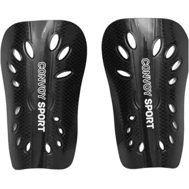 Imagem de Caneleira Futebol Leve E Resistente Infantil E Adulto Convoy (Preto)