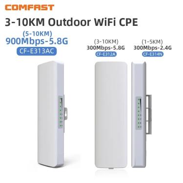 Imagem de Wifi exterior da longa distância cpe 300-900mbps 2.4/5ghz sem fio ap ponte ponto de acesso wi-fi