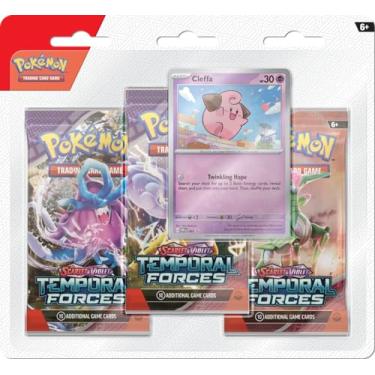 Imagem de Pokemon TCG: SV5 Temporal Forces 3Pk Blister - Cleffa