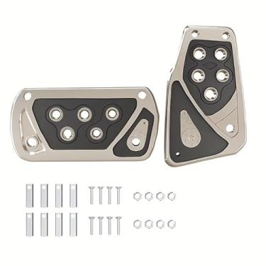 Imagem de LHYUSHUN Capa antiderrapante para pedal de freio e gás, capa de pedal de freio e acelerador de veículo sem perfuração para carro de transmissão automática