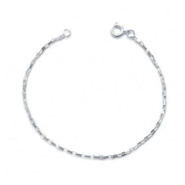 Imagem de Pulseira Corrente Cartier Fina Banhada a Prata Semijoia-Unissex