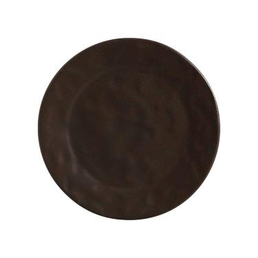 Imagem de Conjunto 6 Pratos Raso Cerâmica Ocre Preto 27,5cm - Scalla