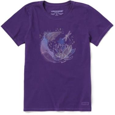 Imagem de Life is Good - Camiseta feminina Celestial Dragonfly, Roxo escuro, M