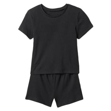 Imagem de GAP Conjunto de camiseta e costela curta para bebês meninas, Noite sem lua, 0-3 meses