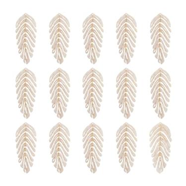 Imagem de FASHEWELRY 20 pingentes de folha de resina, acetato de celulose, pingentes pendentes para fazer joias DIY (WhiteSmoke)