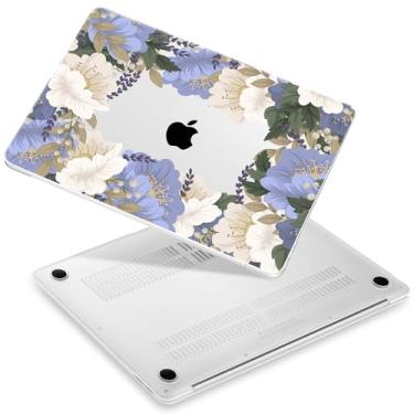 Imagem de Yebiseven Capa para MacBook Air 13 polegadas 2021 2020 2019 2018 modelo A2337 M1/A2179/A1932, capa rígida para laptop com capa de teclado, película de tela, adaptadores OTG e 2 capas de webcam,