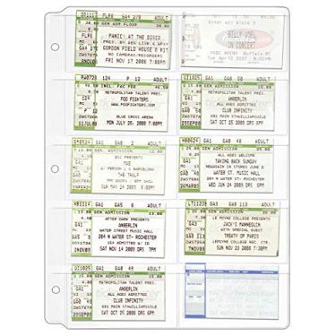 Imagem de StoreSMART Ticket & Stub Binder Page - 10 bolsos por página - Pacote com 10 - VH308-TKT-10