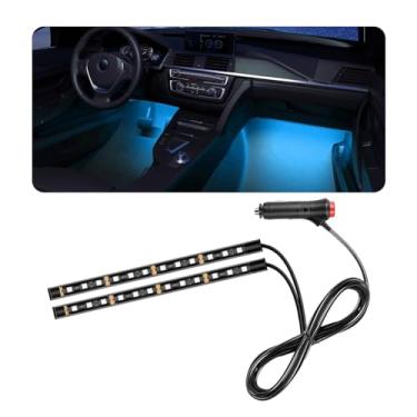 Imagem de povtii Fita de LED para carro, 24 luzes LED RGB para ambientes interiores sob o painel, lâmpada decorativa para acendedor de cigarros, luz noturna ambiente, kit de iluminação universal acessórios para