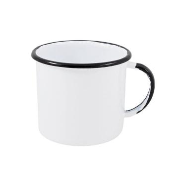 Imagem de Caneca Grande Esmaltada Branco 370 ml Ewel