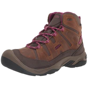 Imagem de KEEN Bota feminina circadia de altura média confortável impermeável para caminhada, Xarope/Boysenberry, 6