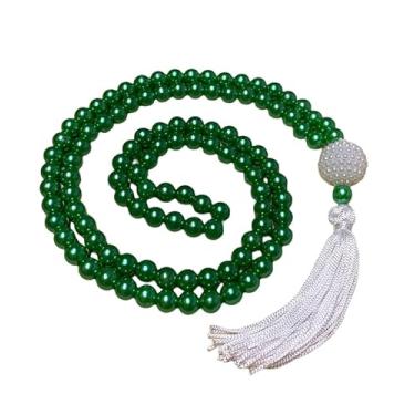 Imagem de Japamala 108 Contas Pérola Verde Claro 8mm Meditação Colar