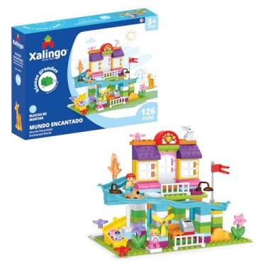 Imagem de Xalingo Blocos de Montar Mundo Encantado 126 Peças Grandes