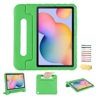 Imagem de UUcovers Capa infantil para tablet Galaxy Tab S6 Lite de 10,4 polegadas 2024/2022/2020 (SM-P620/P625/P613/P619/P615/P610), capa com alça giratória com suporte para caneta S/suporte, capa leve de EVA