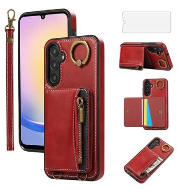 Imagem de Asuwish Capa de telefone para Samsung Galaxy A05s/A05 capa carteira e protetor de tela de vidro temperado zíper flip anel de crédito suporte suporte de cartão acessórios de couro celular Ao5s Ao5 A