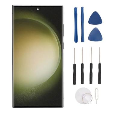 Imagem de Tela de Substituição do Telefone para S23 Ultra, Diodo Emissor de Luz Orgânico Conjunto do Digitalizador da Tela do Telefone Com Moldura