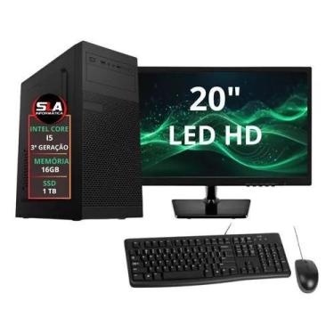 Imagem de Pc Computador Cpu Intel Core I5 3ª 16gb 1tb Ssd + Monitor 20 - SLA COM