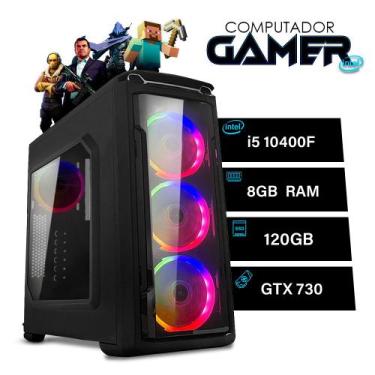Imagem de Computador PC Gamer Intel Core i5 8GB SSD 120GB VGA 4GB Windows 10 - L