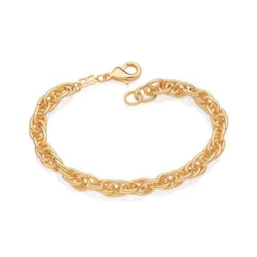 Imagem de Pulseira  banhado ouro 3x 24k 18k e 22k feminina grossa rommanel corre