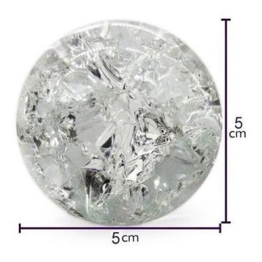 Imagem de Bolinha De Vidro Bola Para Fonte De Água Esfera Cristal 5 Cm - HUADA