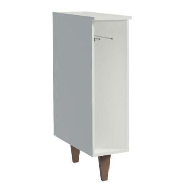 Imagem de Balcão Armário de Cozinha Porta Pano Branco Reims Madesa, Branco