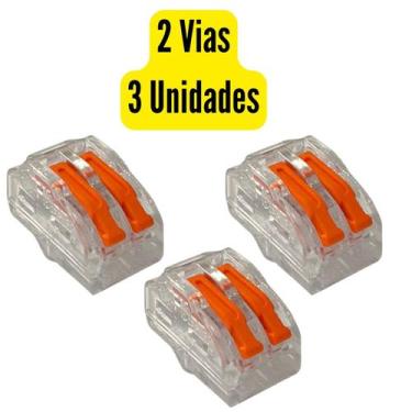 Imagem de Kit C/ 10 Conector De Derivação Borne Compacto Emenda 3 Fios - JNG, 2 