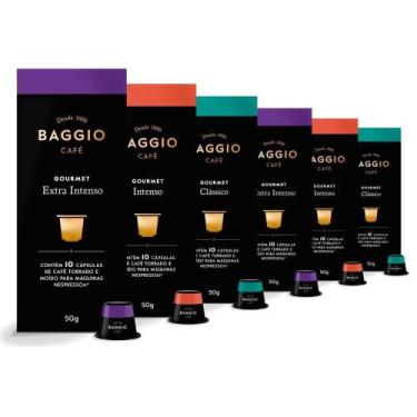 Imagem de Café Baggio Gourmet Para Nespresso, 6 Caixas, 60 Cápsulas - Baggio Caf