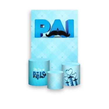 Imagem de Painel De Festa Vertical 1,50 x 2,20 + Trio De Capas Cilindro - Dia Do