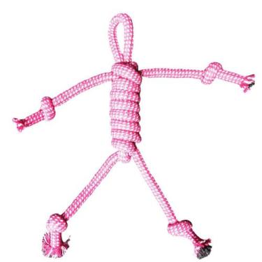 Imagem de Brinquedo Mordedor Pet Corda Trançada Resistente de Algodão 30cm Clean