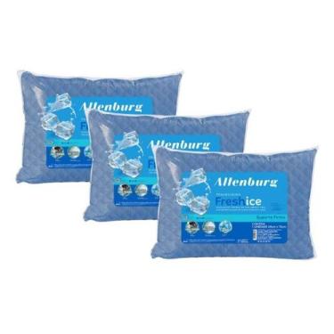 Imagem de Kit 3 Travesseiros Gelado Altenburg Fresh Ice Suporte Firme 50x70cm