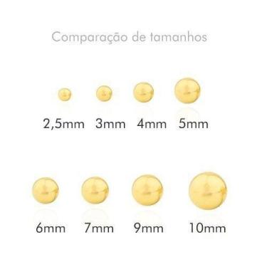 Imagem de Brinco Bolinha 4mm Ouro 18k + Brinco Recém Nascido Ouro 18k - DG Prese
