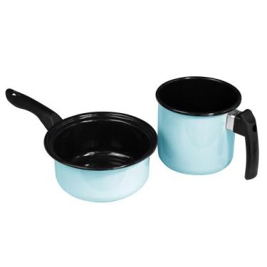 Imagem de Conjunto Papeiro N14 Caneco N12 Infantil Linha Baby Azul - ROA Linha B