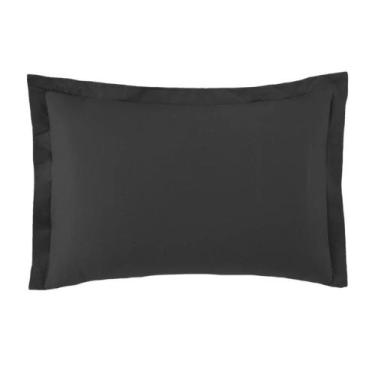 Imagem de Fronha Avulsa Toque Acetinado 50x70cm Preto Limo Altenburg
