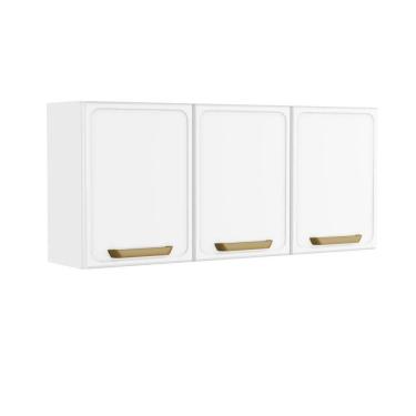 Imagem de Armário Aéreo De Aço 3 Portas Linha Bella Bertolini Branco