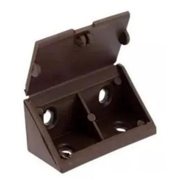 Imagem de Cantoneira Suporte Marrom Para Moveis 04 Furos 20 Unidades - comercial