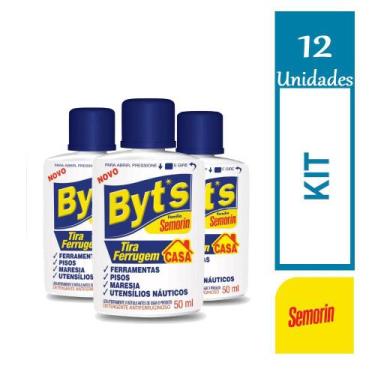 Imagem de 12 Semorin Tira Ferrugem Pisos Maresia Utensílios Naútico