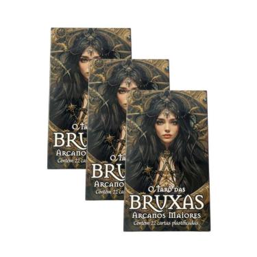 Imagem de Kit Com 3 O Tarô Das Bruxas 22 Cartas Plastificado E Manual