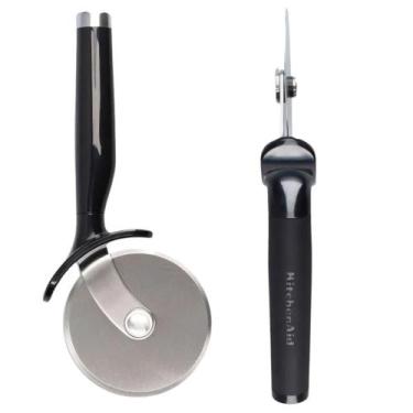 Imagem de Cortador de Pizza Resistente Profissional KitchenAid em Inox Preto KCG