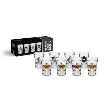 Imagem de Conjunton Kit Copo Dose 60Ml 4Un Times Futebol - Botafogo - Brasfoot P