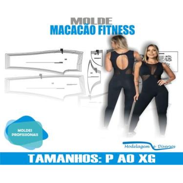 Imagem de Molde Macacão Fitness, Modelagem&Diversos, Tamanhos P Ao Xg