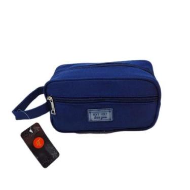 Imagem de Nécessaire Bolsa de Mão Bag Multiuso 2 Divisórias Unissex -  Kenia e K