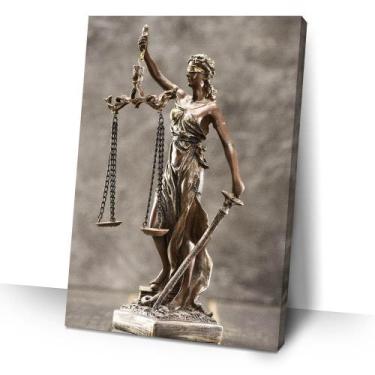 Imagem de Quadro Deusa Justiça Balança Estátua Advocacia 40x60 Sala - IQuadros