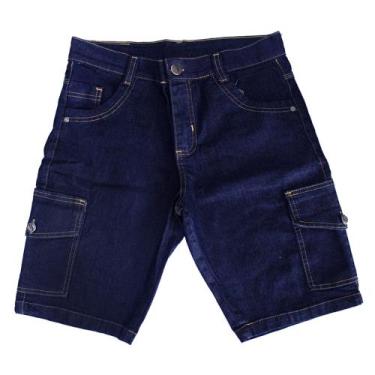 Imagem de Bermuda Cargo Jeans Masculina Extra Grande Short Plus Size  50 ao 56 -