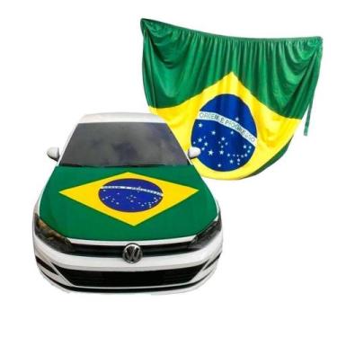 Imagem de Bandeira Do Brasil 110X150cm Para Capô Carro - Gs