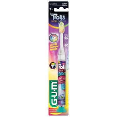 Imagem de Escova De Dentes Gum Trolls Light 202 Pisca Por 60 Segundos