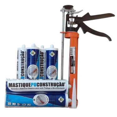 Imagem de Mastique PU Construção Original (kit C/ 6 Tubos + Aplicador) - Mastiqu