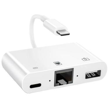 Imagem de Cabo Adaptador Lightning para Ethernet/USB-A - Mega