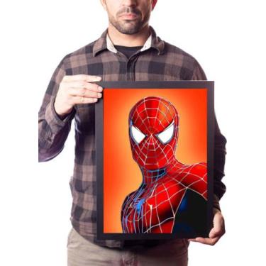 Imagem de Lindo Quadro Homem Aranha Poster Moldurado - Fanarte