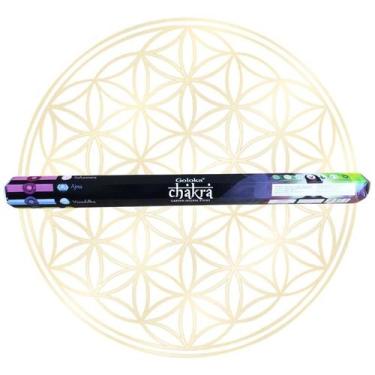 Imagem de Incenso Indiano Goloka Varetas Linha Jardim 40CM, Chakras